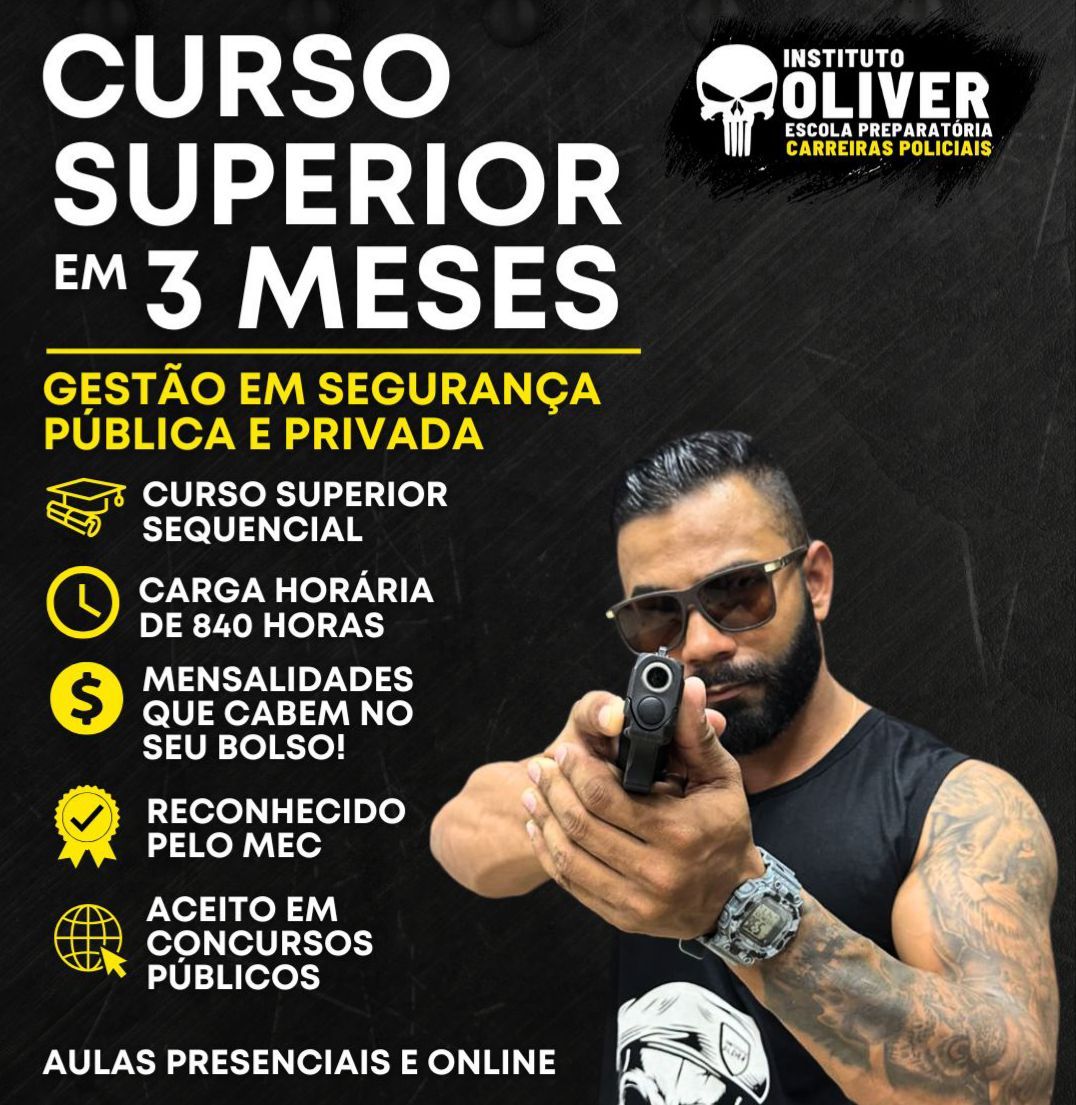 Curso Superior Sequencial de Gestão em Segurança Pública e Privada em 3 meses EAD - Instituto Óliver