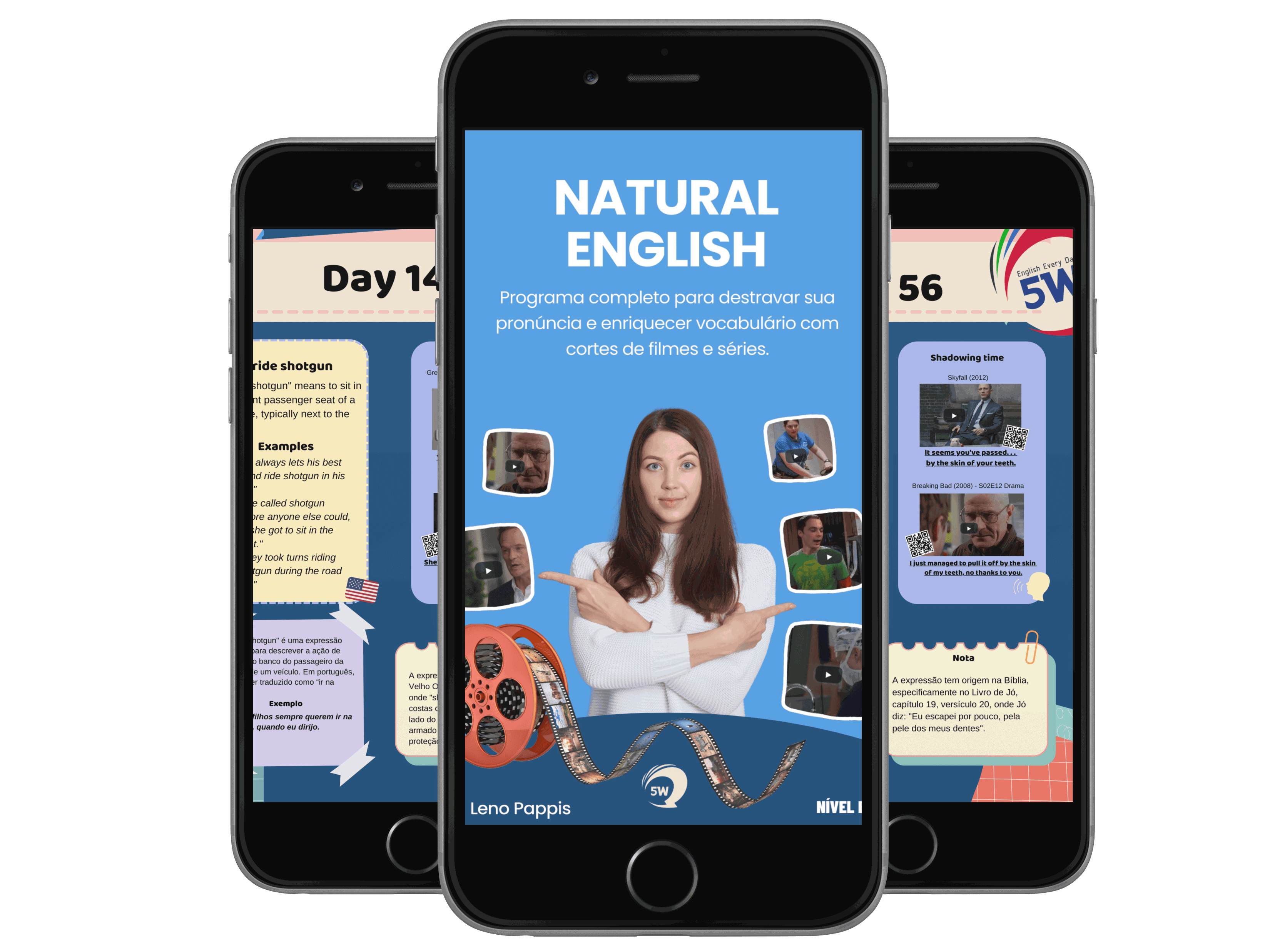 Natural English - Melhore sua pronúncia e vocabulário com cortes de filmes e séries