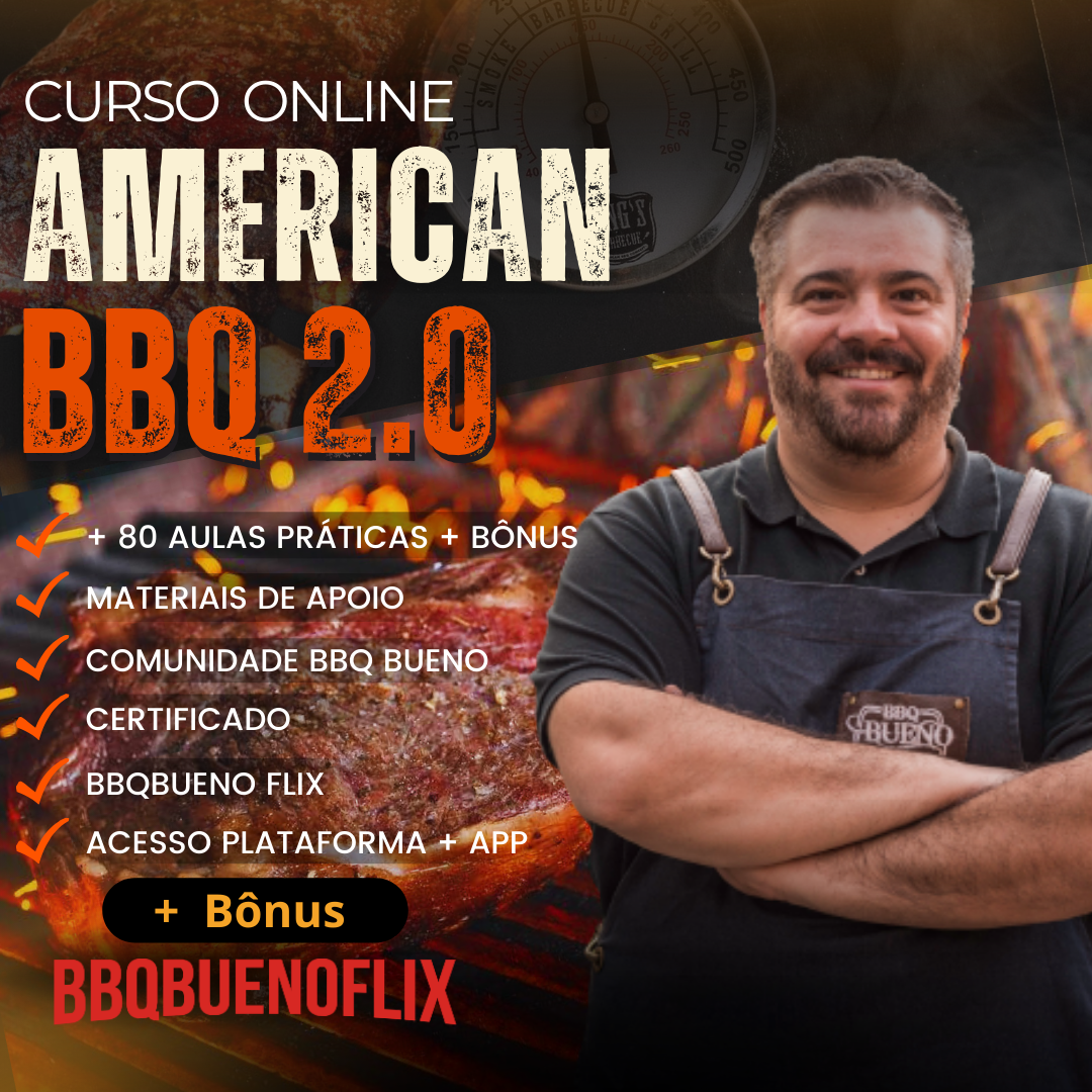 Curso Churrasco Defumação American BBQ 2.0 - Barbecue com Rodrigo Bueno