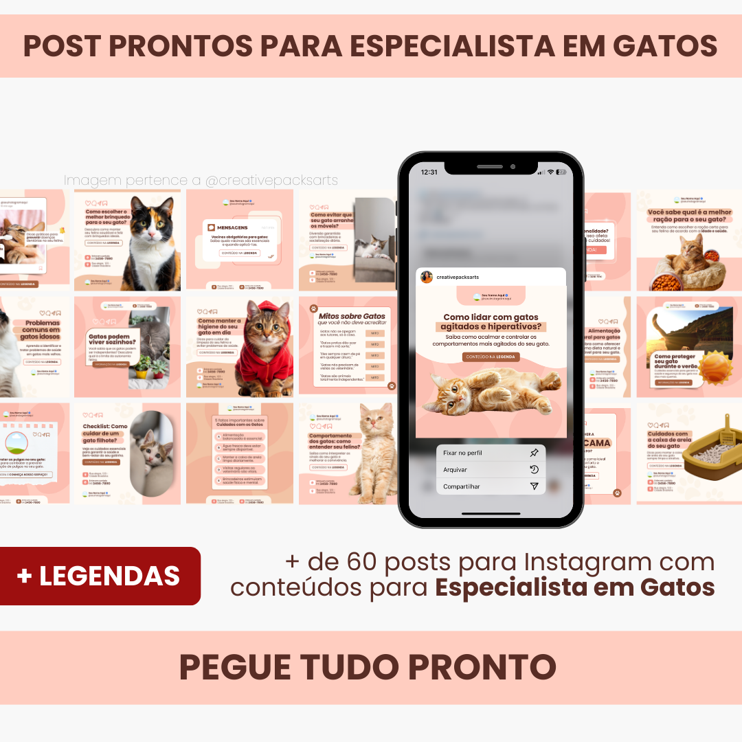 PACK PARA ESPECIALISTA EM GATOS 2.0