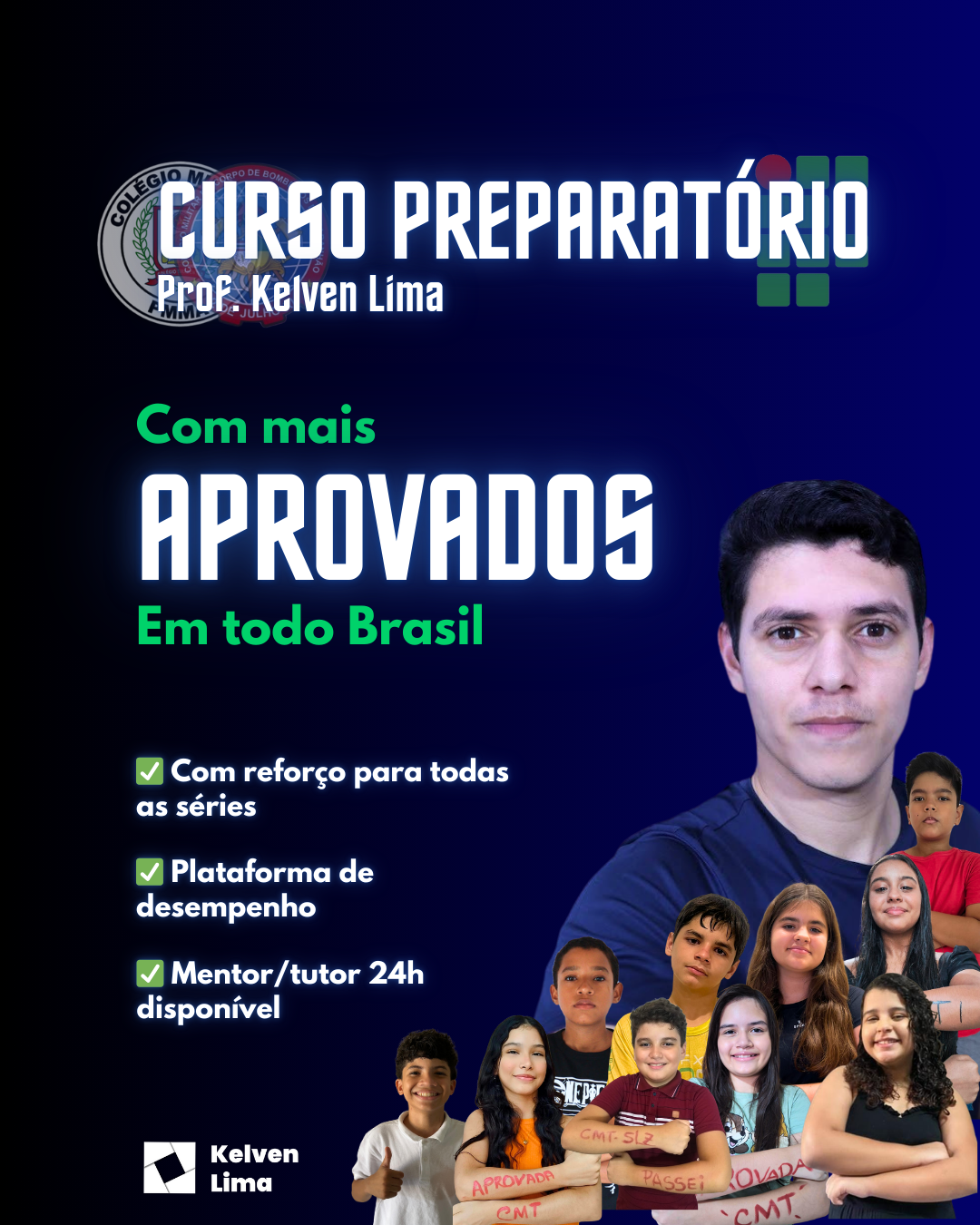 Curso para IFs e Colégios Militares do Prof. Kelven Lima