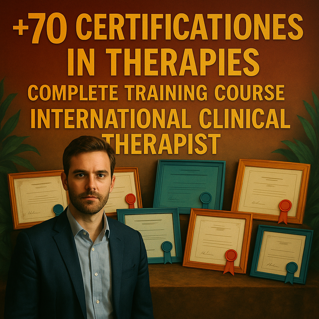 v2 ????LAST scholarship???? +70 Training in Therapies / Lifetime Access / +70 International Certifications by International Therapist / Prof. Registration Badge. International / Therapist Manual vol. 1 y vol. 2 / Support material / Electronic books /