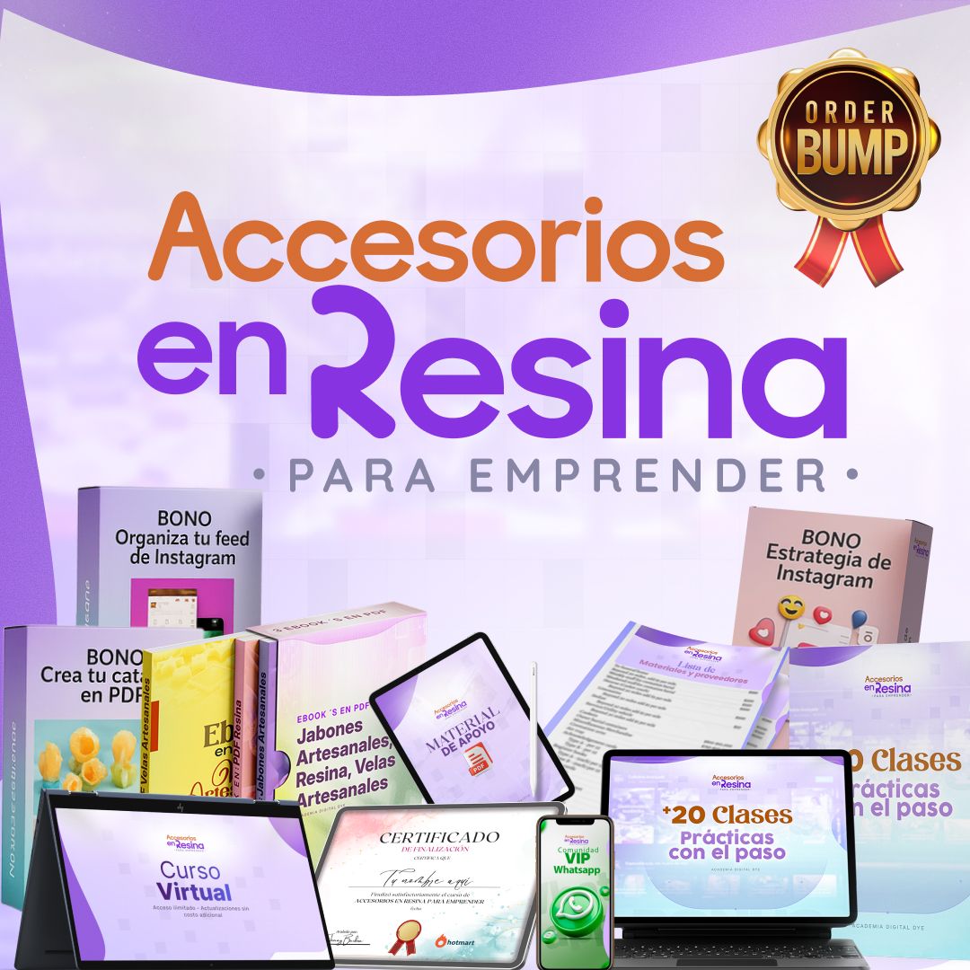 Accesorios en resina para emprender