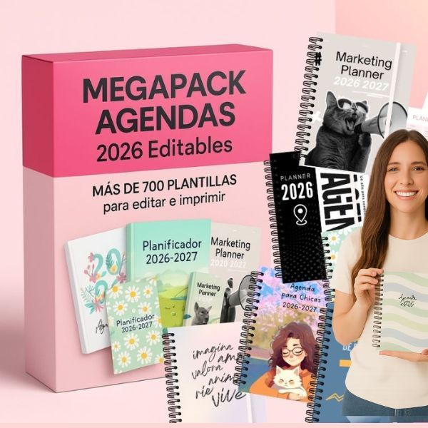 MEGA PACK DE AGENDAS EDITABLE 2026-2027