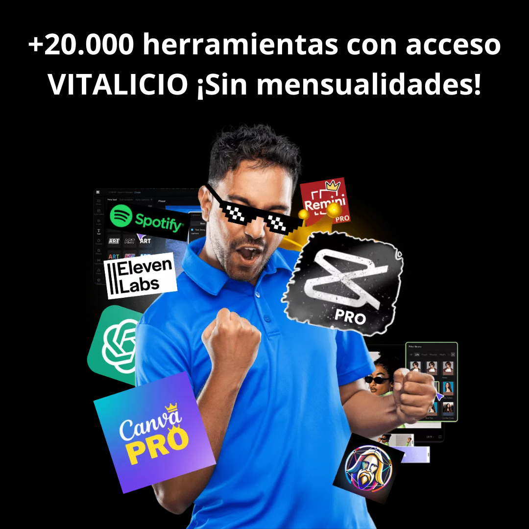 +20.000 herramientas con acceso VITALICIO ¡Sin mensualidades!