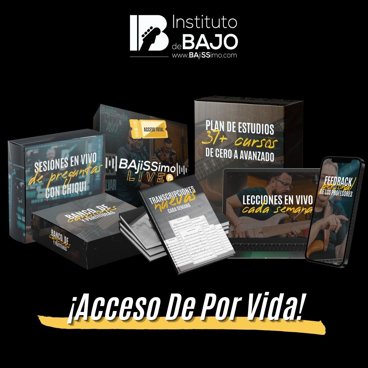 Programa 180 Bass - Instituto de Bajo (Acceso de por Vida al Plan)