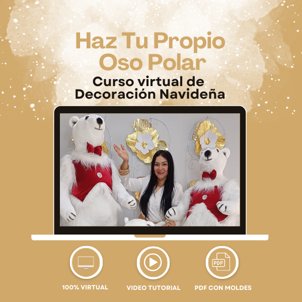 Haz Tu Propio Oso Polar: Curso virtual de Decoración Navideña