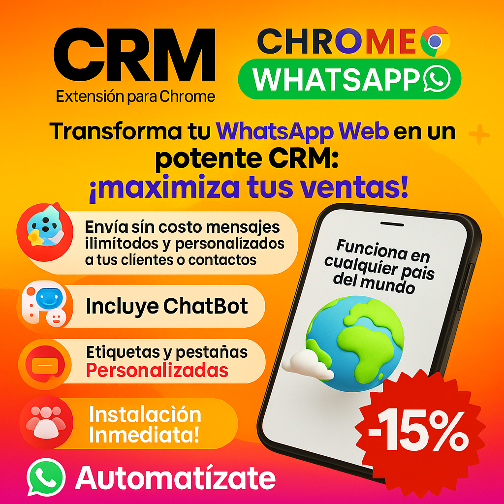 ???? CRM Para WhatsApp - Extensión para Google Chrome