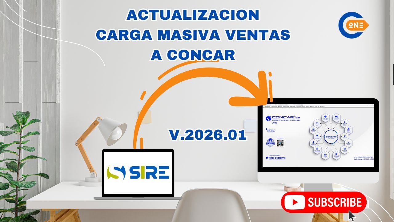 Plantilla Excel para subir ventas masivas a concar desde txt sire 2026