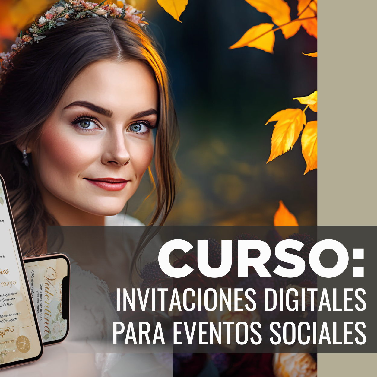 Elaboración de invitaciones digitales interactivas para eventos sociales con Adobe Illustrator, InDesign, Google Forms y QrCode Monkey.