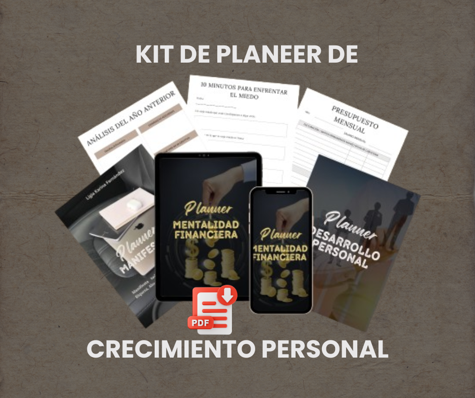 Crecimiento Personal (Planner de Desarrollo Personal, Planner de Manifestación, Planner de Mentalidad Finaciera)