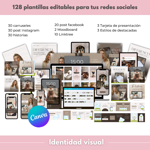Pack de plantillas editables, identidad visual ????Todo lo que tu Instagram necesita… en un solo pack ????