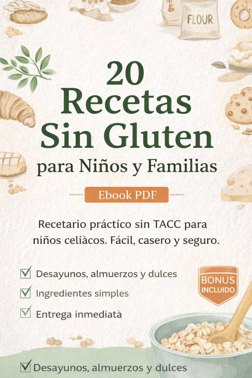 20 recetas Sin Gluten para Niños y Familias