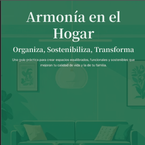 Armonía en el Hogar: Organiza, Sostenibiliza, Transforma. Una guía práctica para crear espacios equilibrados, funcionales y sostenibles que mejoran tu calidad de vida y la de tu familia.