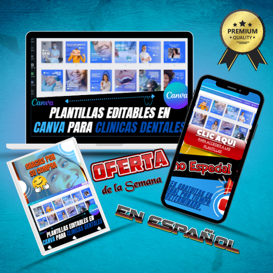 Plantillas editables en Canva para odontología o clínicas dentales