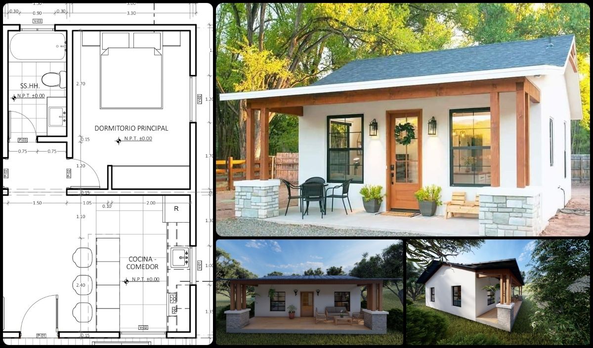 Planos Arquitectónicos para Casa de Campo de 80 metros cuadrados: ¡Construye la Casa de Tus Sueños en el Campo!