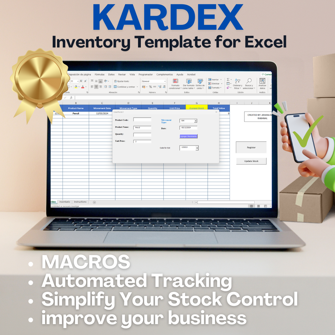 Kardex Inventory Management Excel Template
