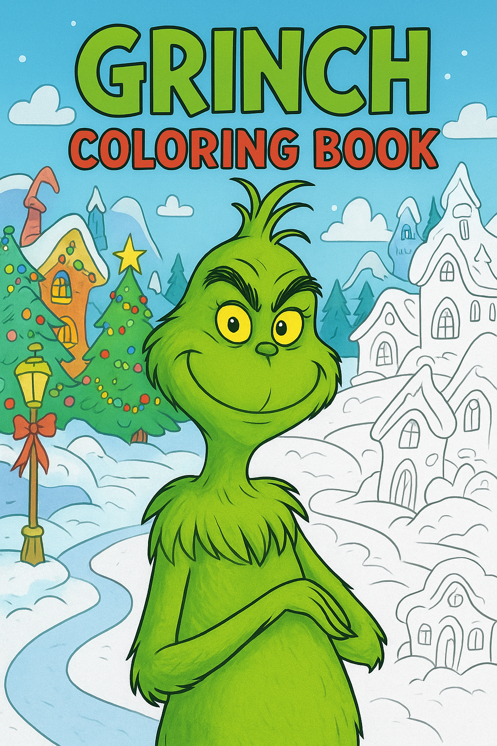 Grinch Coloring Book – Christmas Fun for Kids & Adults