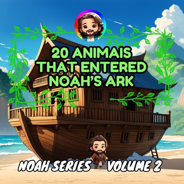 Noah Series - 20 animal coloring pages (easy traces) - Volume 2