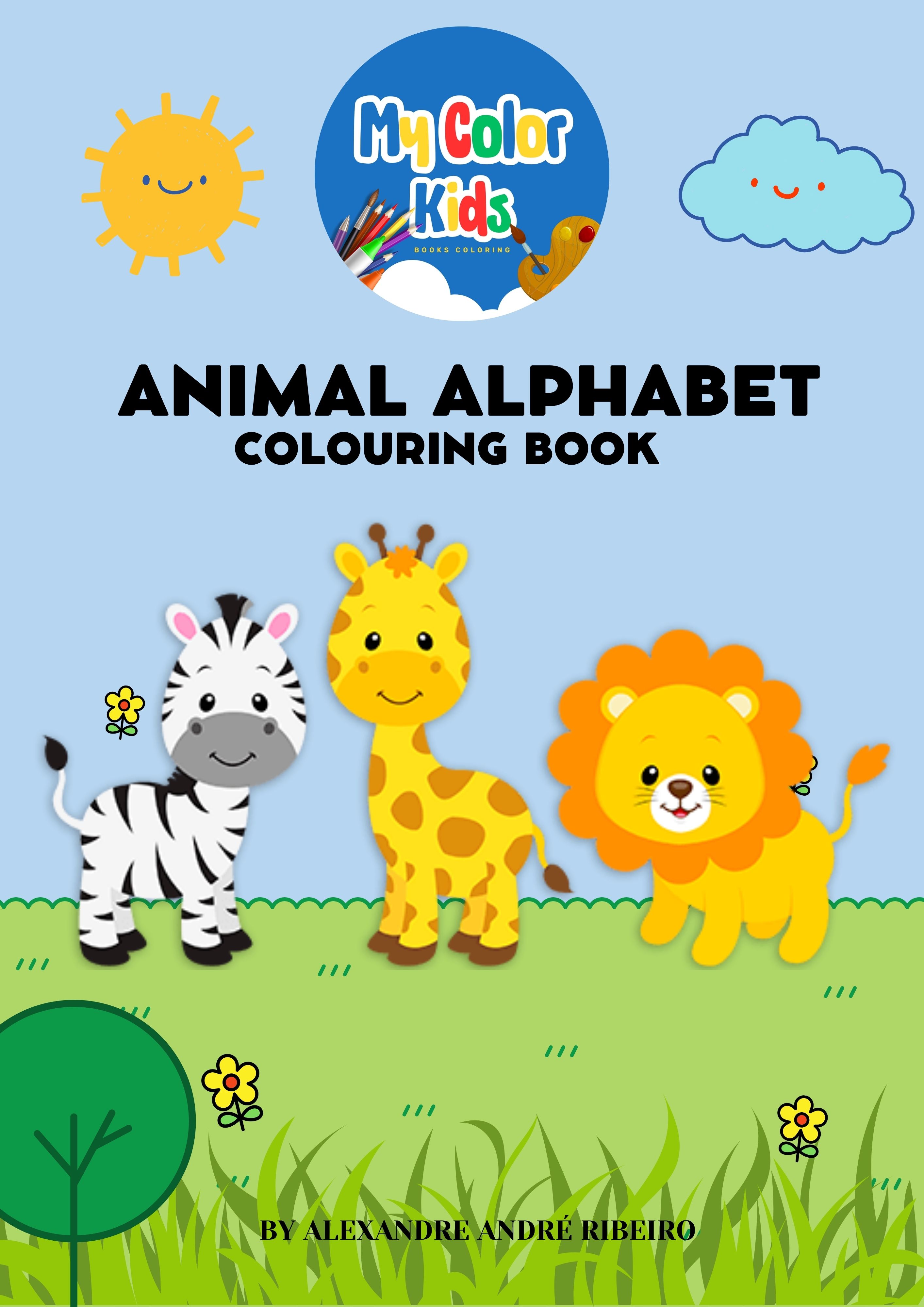 Animal Alphabet Colouring Book - Livro de Colorir Afabeto com Animais