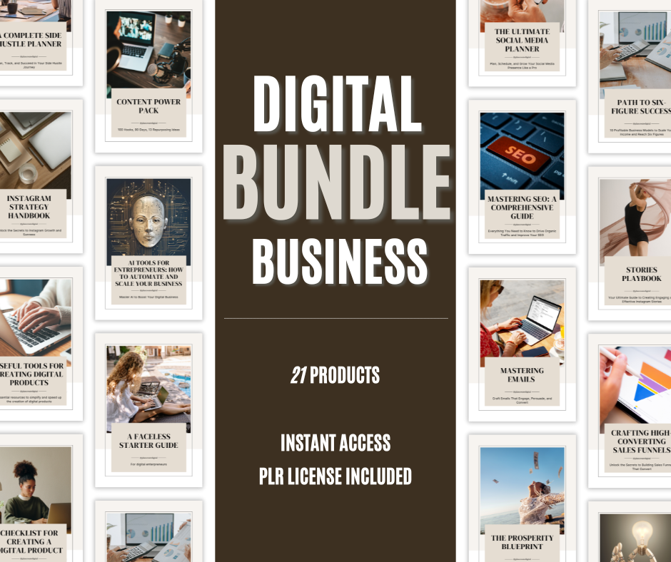 Digital Business Bundle (21 products) w/ PLR license