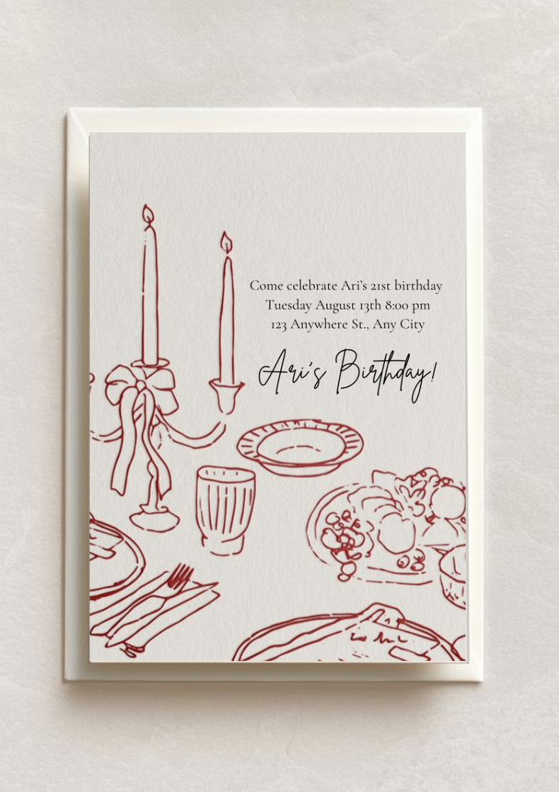 ???? Aged to Perfection - Elegant Wine & Cheese Birthday Invitation ????