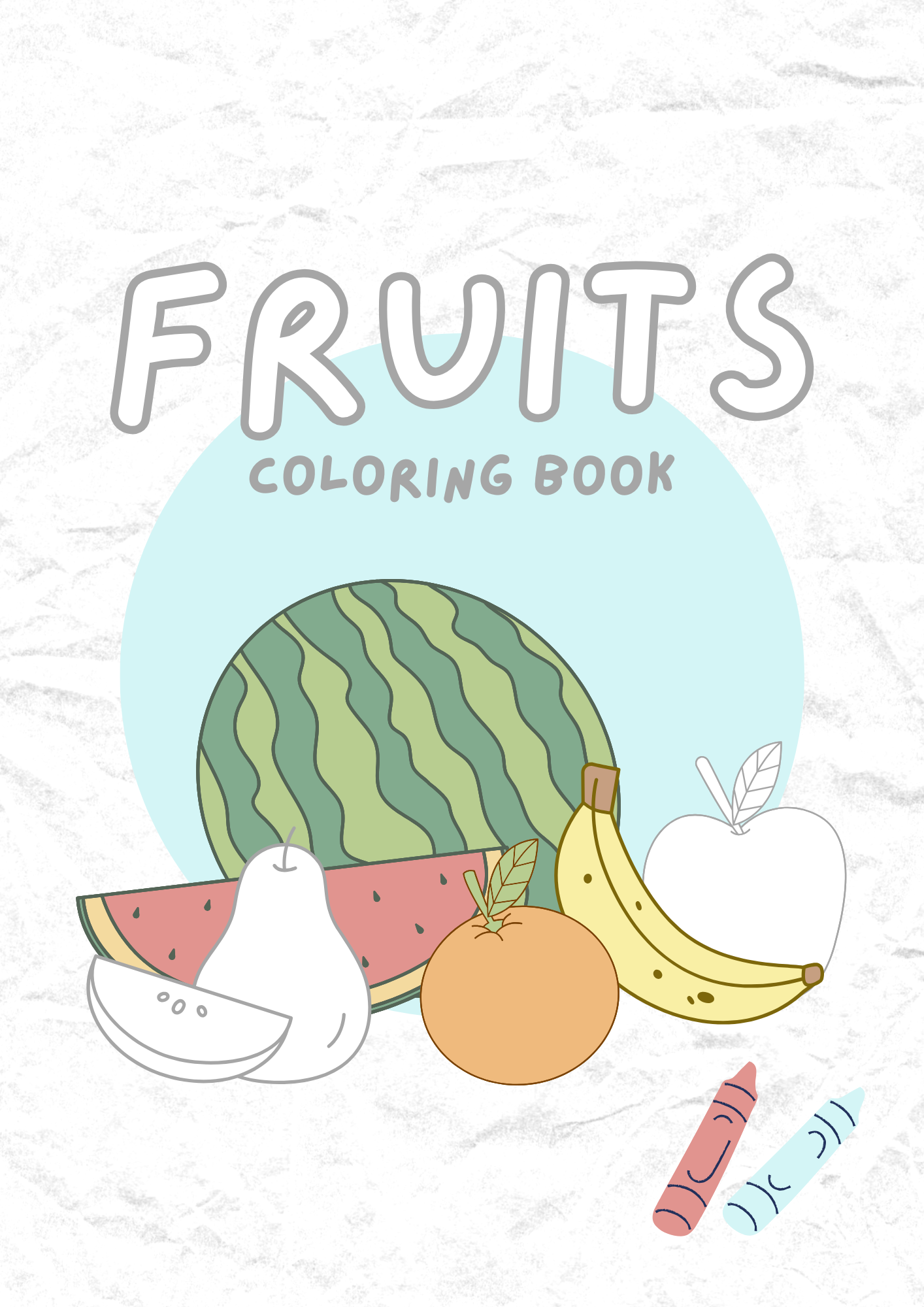 Fruits coloring book
