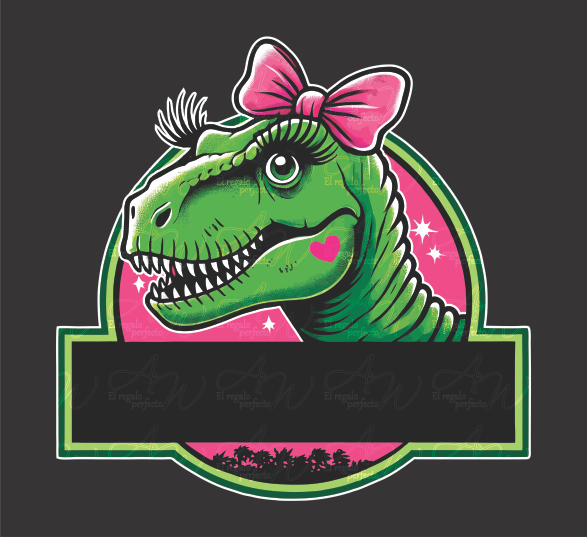Fun dinosaur customizable logo - Dinosario logo divertido personalizable-