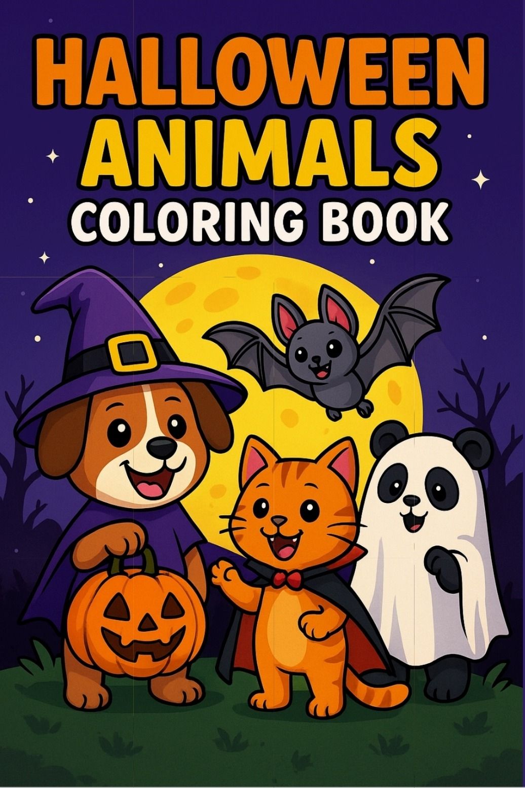 40+ Pages of Halloween Fun: Children's Animal Coloring Book