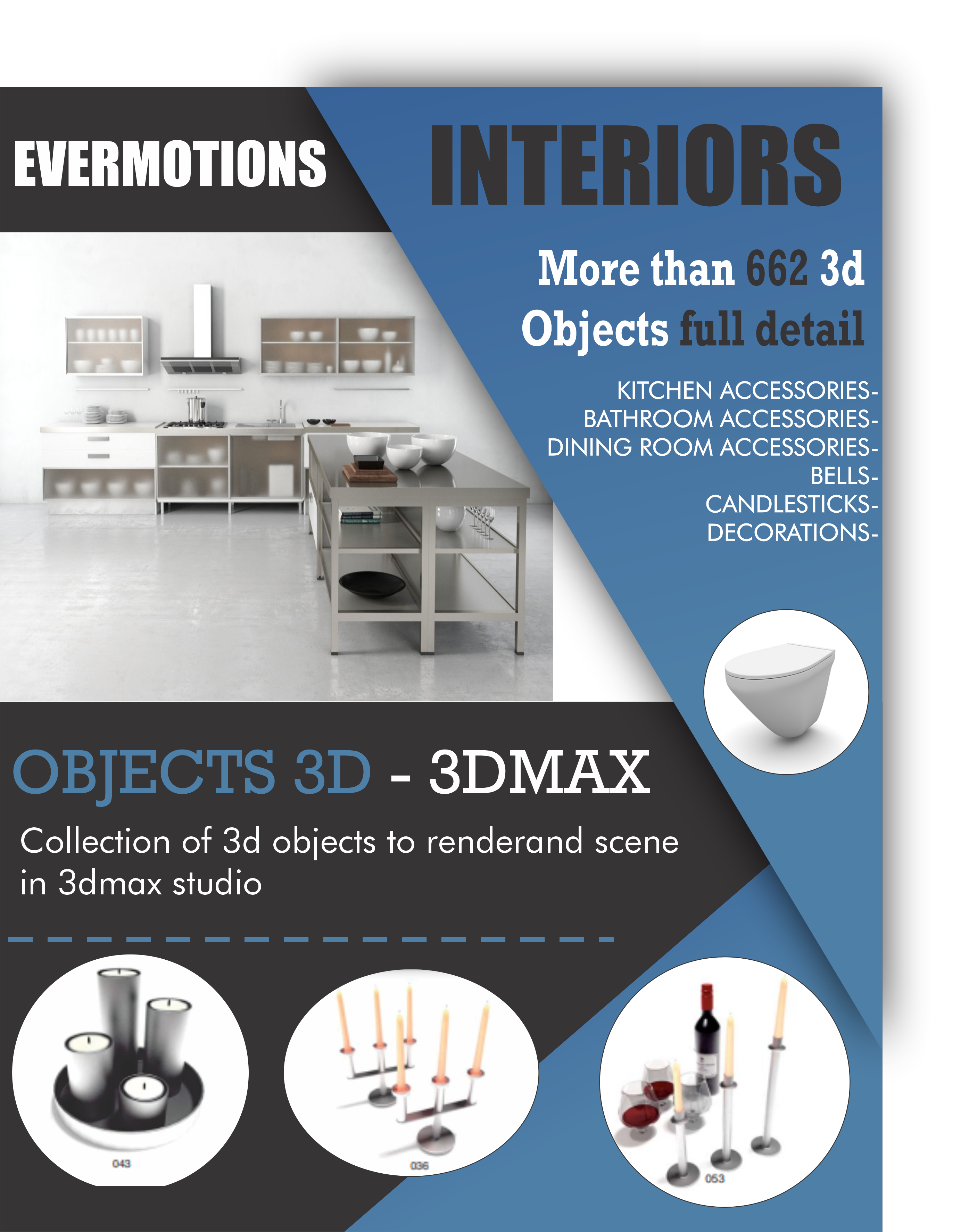 3d furniture for interior spaces