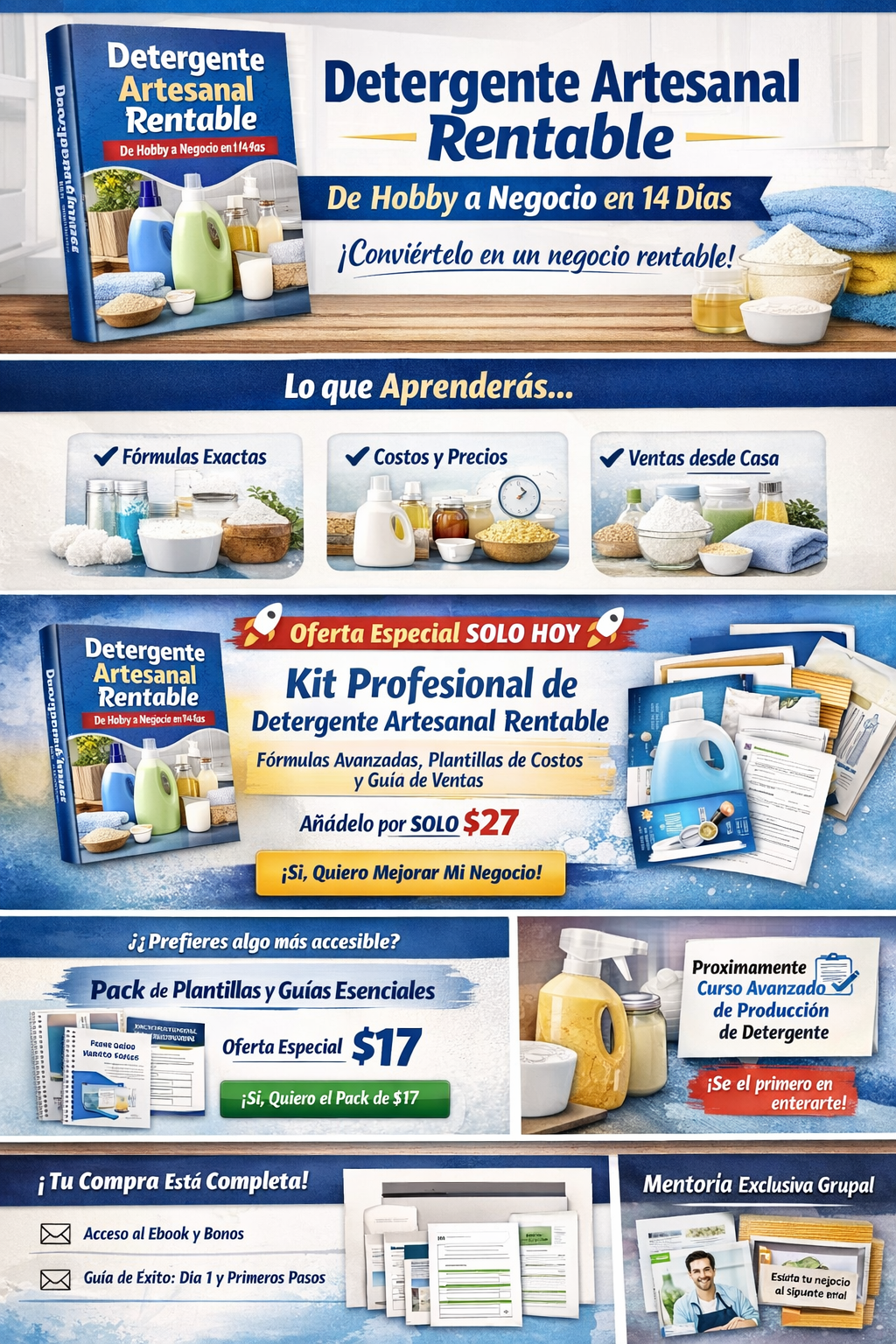 Detergente artesanal para ropa.