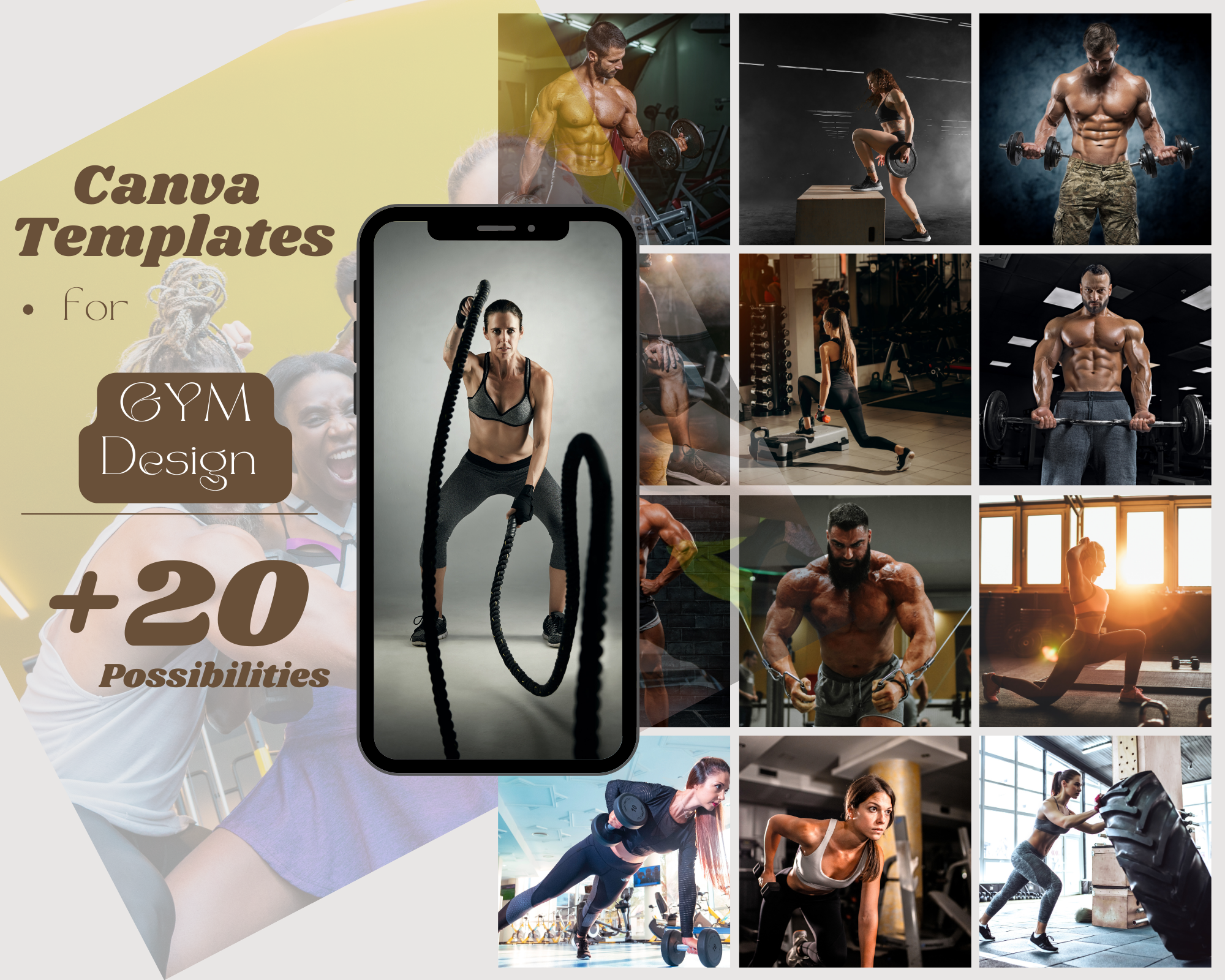 Canva Template Gym +20 possibilities