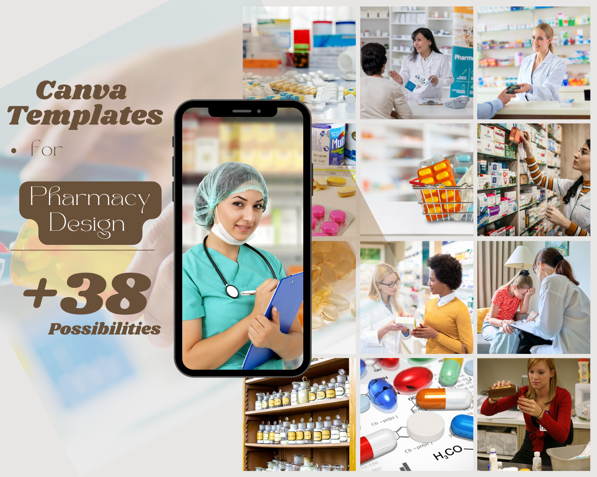 Canva Template pharmacy +38 possibilities