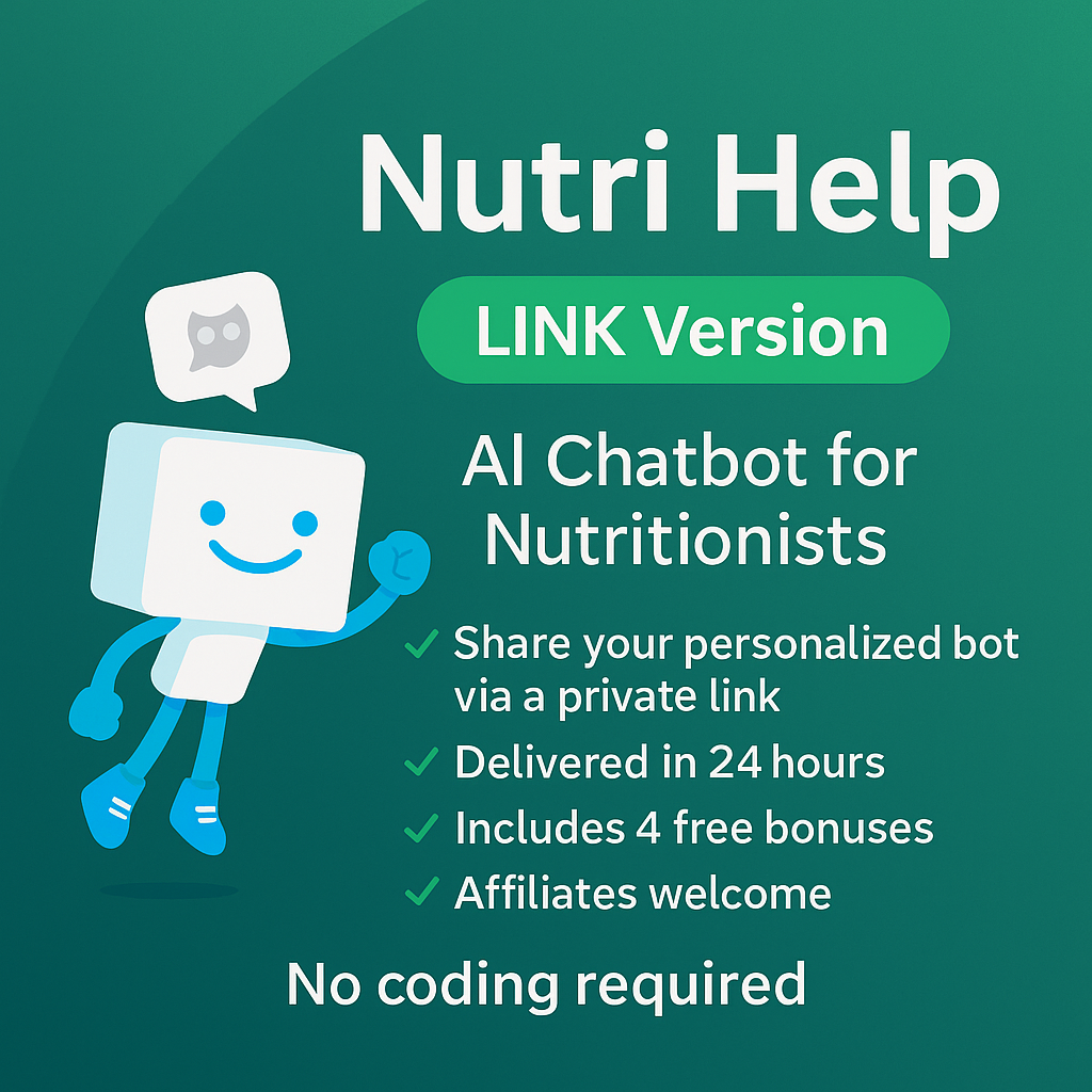Nutri Help – LINK Version (AI Chatbot for Nutritionists) ✅ Categoría sugerida: