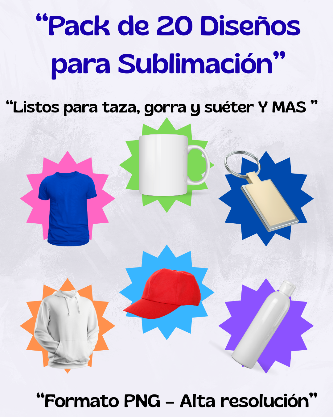 Pack De 20 Diseños Para Sublimacion