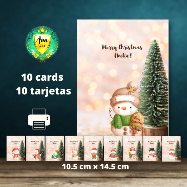 Christmas card templates/ Plantillas de tarjetas de navidad