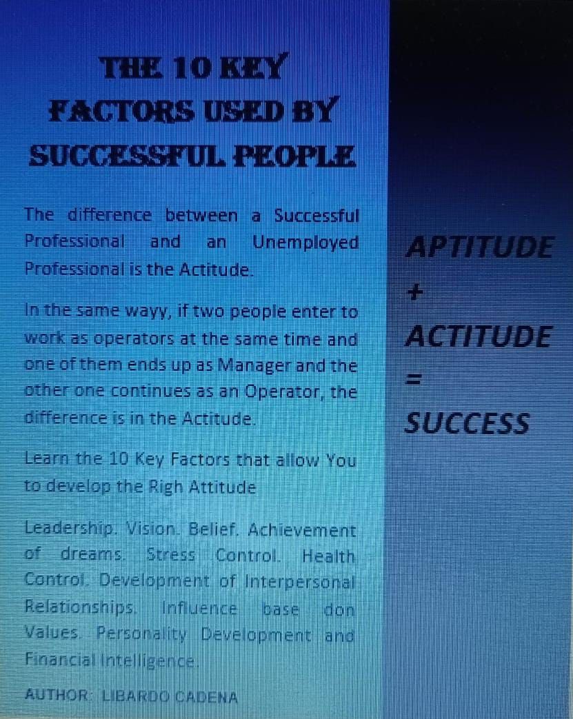 The 10 Key Factors Used By Successful People