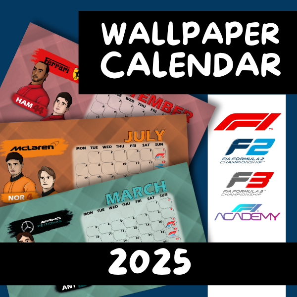 Wallpaper Calendar 2025 - F1 - Grand Prix and Races