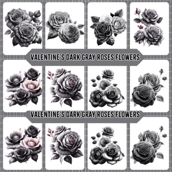 Valentine's Day DarkGray Roses Flowers