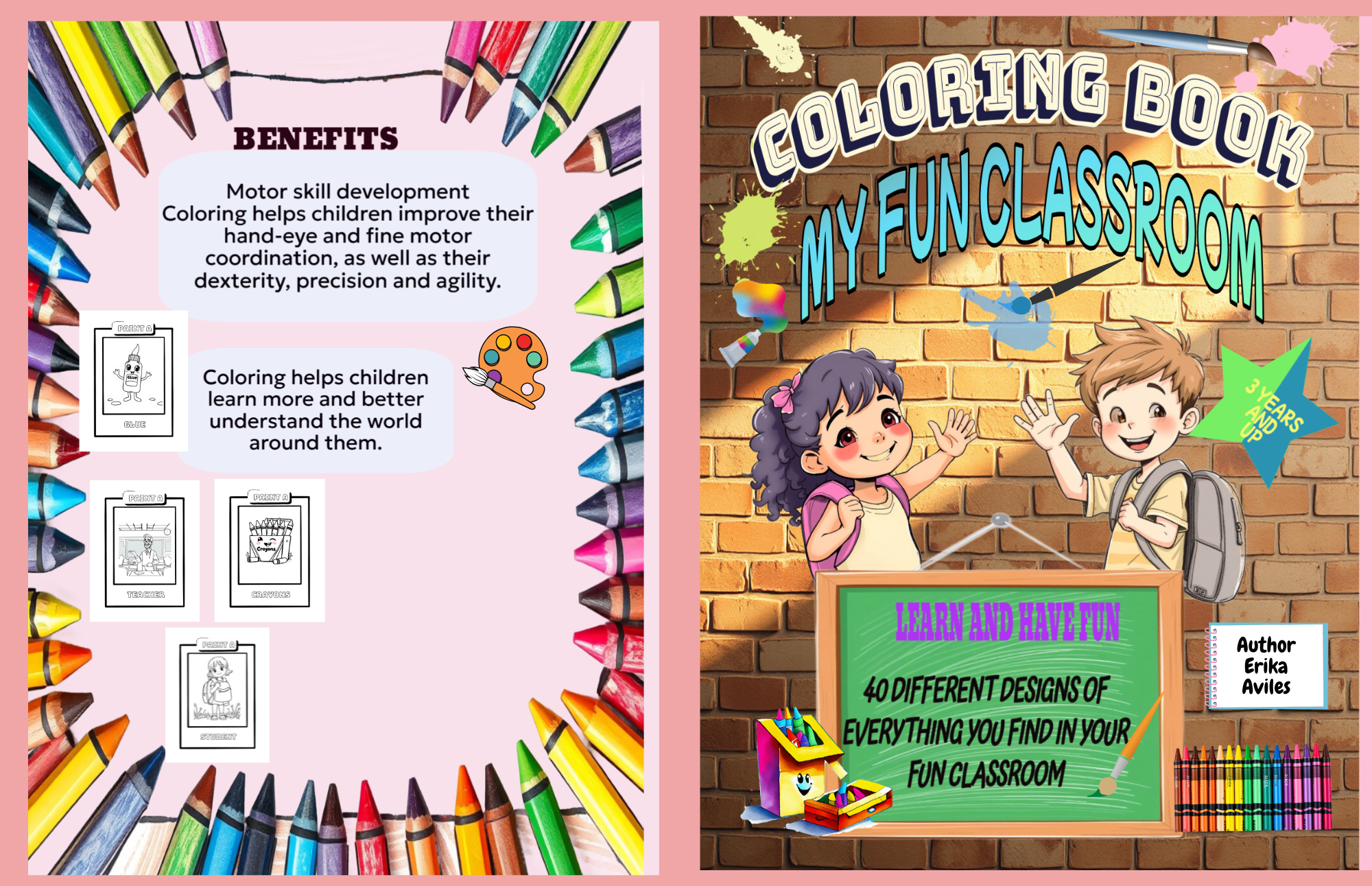 MY FUN CLASSROOM COLORING BOOK