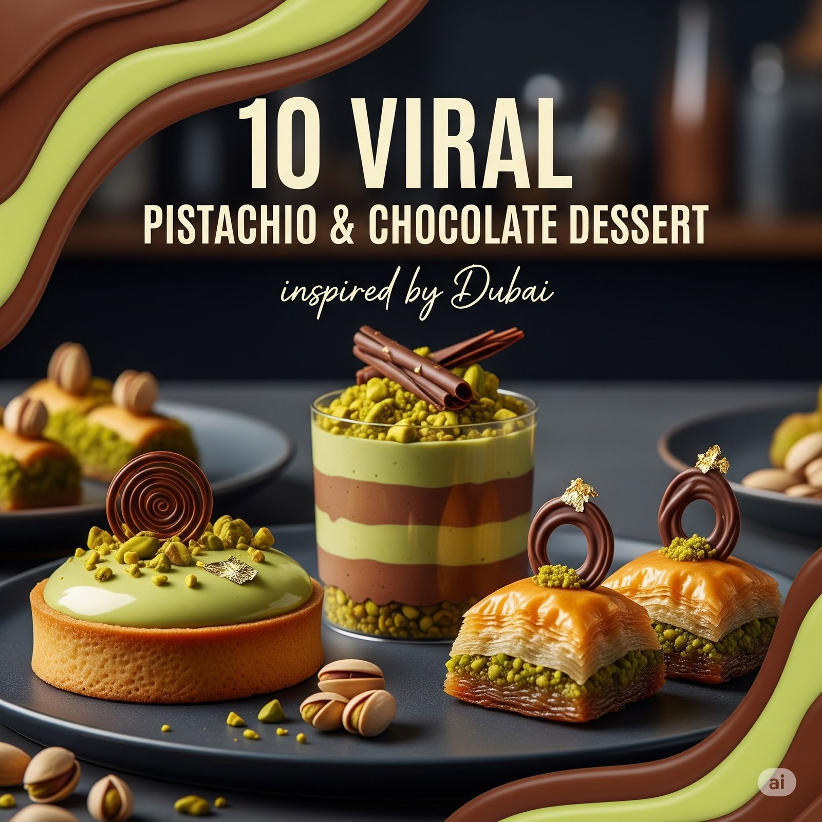 10 Viral Pistachio & Chocolate Desserts Inspired by Dubai