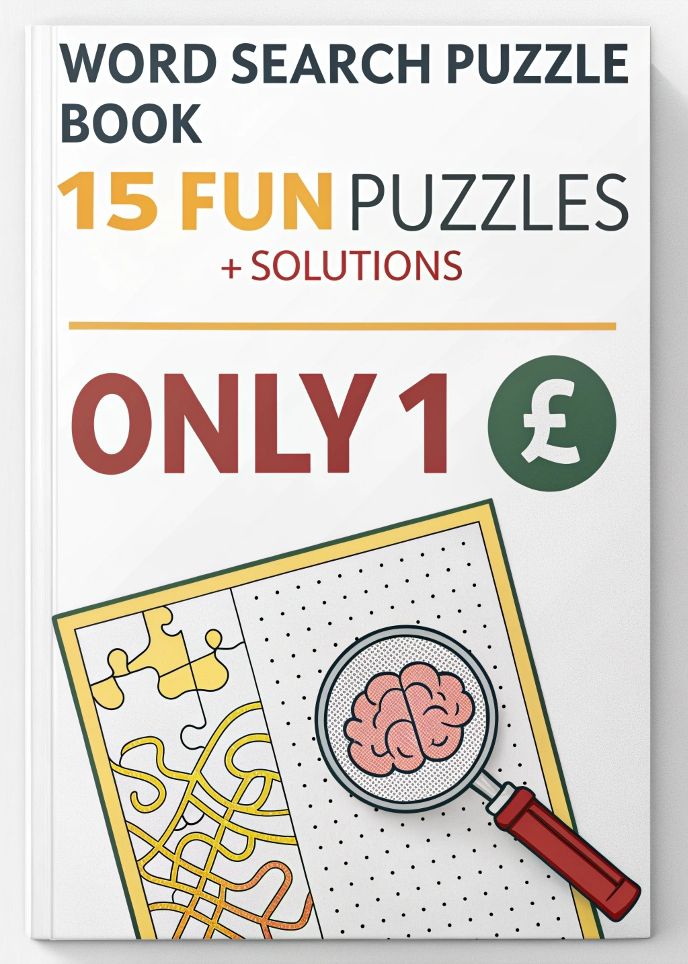 Word Search PDF – 15 Printable Word Search Puzzles for Kids & Adults with Solutions | Vocabulary Games