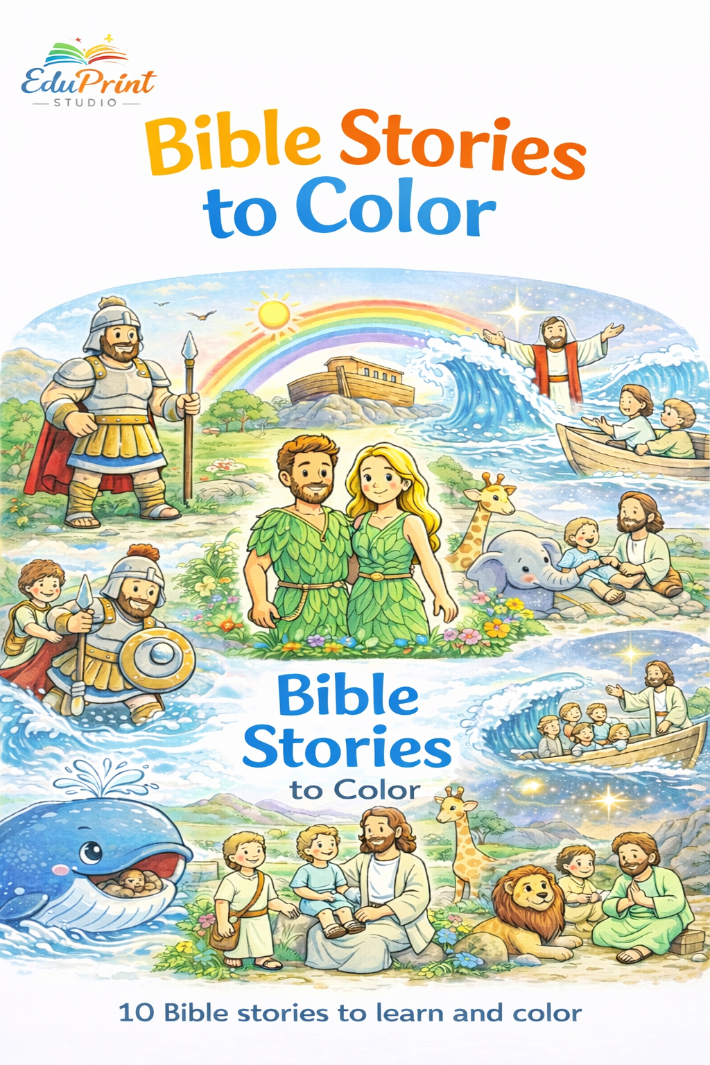 Bible Stories for Kids to Color (Ages 6–9)