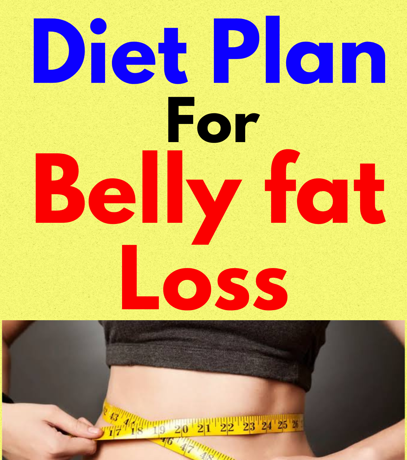 Diet Plan For Belly Fat Loss