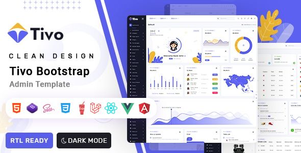 Tivo - Angular 19, React, Vue Js, Laravel & HTML Admin Dashboard Template