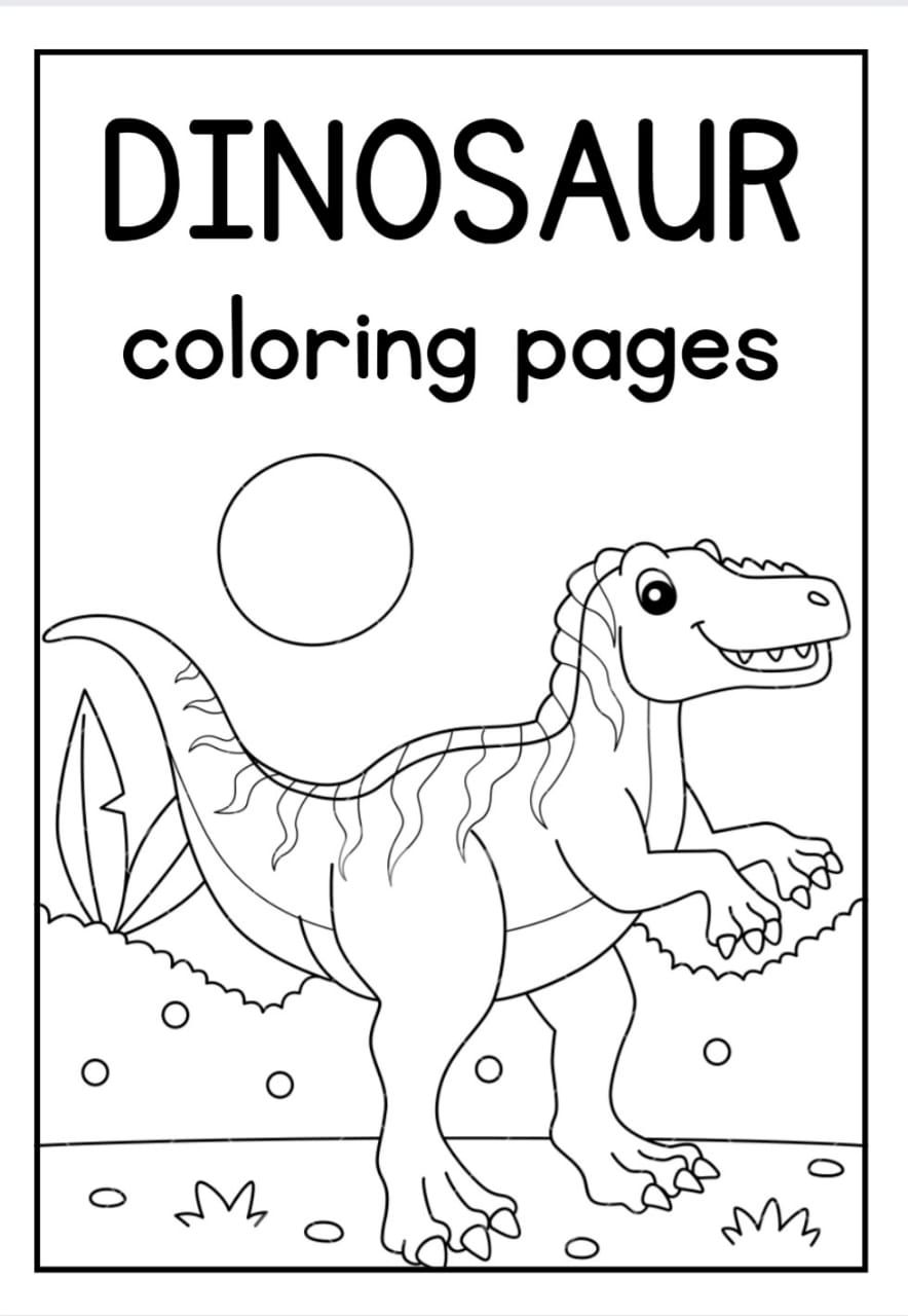 Dinosaur coloring pages. Dibujos de Dinosaurios para Colorear. Dinosaurios Libro para colorear para niños