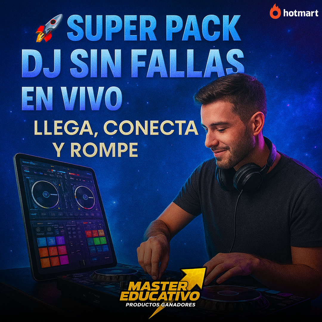 SUPER PACK “DJ SIN FALLAS EN VIVO” – LLEGA, CONECTA Y ROMPE