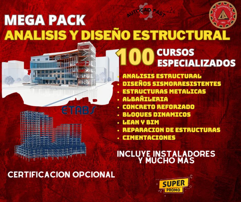 Cursos de Analisis Y Diseño Estructural: Domina SAP2000, ETABS, REVIT y Más