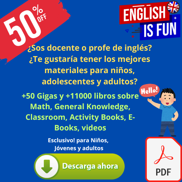 Material para profesores de inglés o para que aprendas por tus propios medios: Incluye Colección +50 Gigas y +11000 libros Literature, Math, General Knowledge, Classroom, Activity Books, EBooks