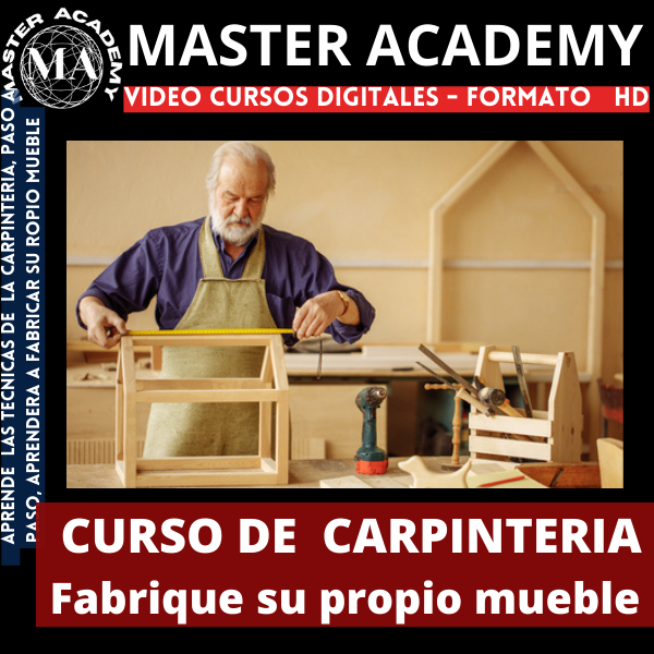 CURSO DE CARPINTERIA ON LINE + BONUS PLANOS DE MUEBLES